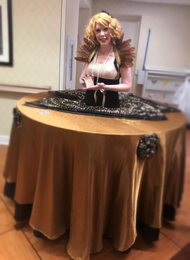 1920's Gold and Black Strolling Table
